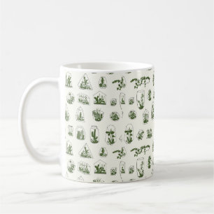 Mug Florarium géométrique avec motif succulent.