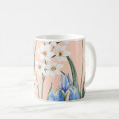 Mug Floraux d'aquarelle de printemps, papier peint rét (Devant droit)