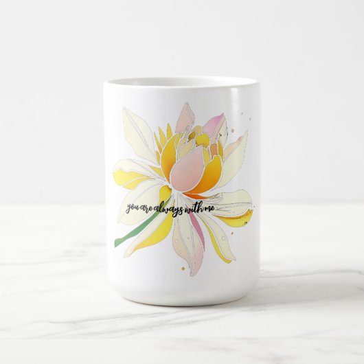 Mug floraux jaune pastel (Centre)