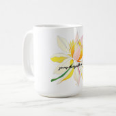 Mug floraux jaune pastel (Devant gauche)
