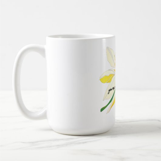 Mug floraux jaune pastel (Gauche)