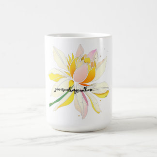 Mug floraux jaune pastel