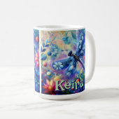 Mug Flore Abstraite de libellules lunaires en gros per (Devant droit)