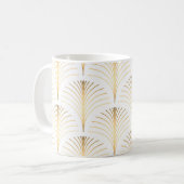 Mug Flore Art Déco : Elégance Dorée. (Devant gauche)