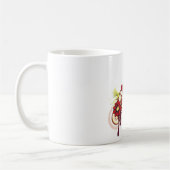 Mug Flore avec fleurs rouges et colibri (Gauche)