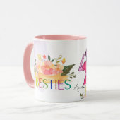 Mug Flore Besties BFF jolie illustration Best Friends (Devant gauche)