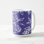 Mug Flore bleu ardoise foncée (Devant droit)