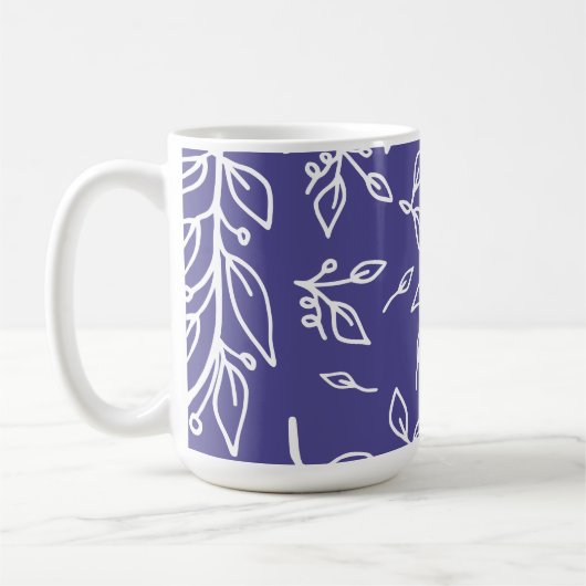 Mug Flore bleu ardoise foncée (Gauche)