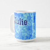 Mug Flore Bleu Varié Fleur Personnalisé (Devant gauche)