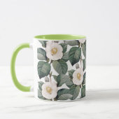 Mug Flore De Camellia Sur Blanc (Gauche)
