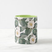 Mug Flore De Camellia Sur Blanc (Centre)