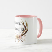 Mug Flore de Cowgirl Deer Antlers (Devant droit)
