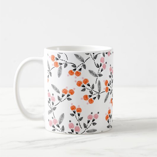 Mug Flore de la Liberté : Broderie À Poignées (Gauche)