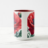 Mug Flore de pavot rouge (Centre)