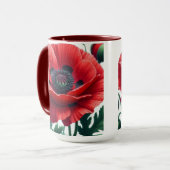 Mug Flore de pavot rouge (Devant gauche)