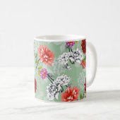 Mug Flore de printemps vert : main tirée (Devant droit)