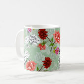Mug Flore de printemps vert : main tirée (Devant gauche)