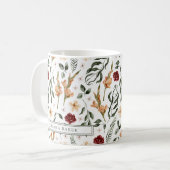 Mug Flore délicate personnalisée (Devant gauche)