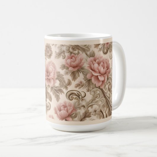 Mug Flore et rouleaux doux (Devant droit)