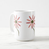 Mug Flore funky - conception de fleurs abstraites styl (Devant gauche)