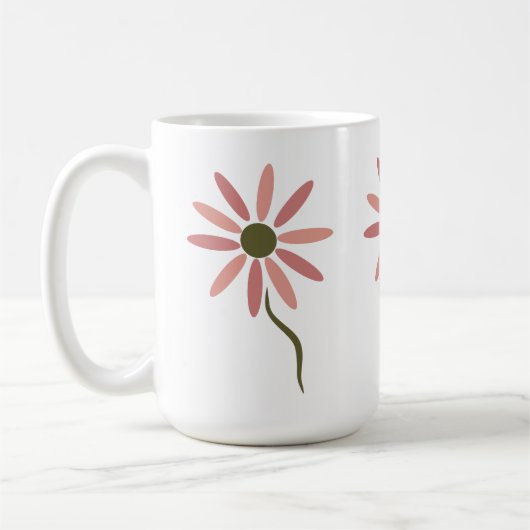Mug Flore funky - conception de fleurs abstraites styl (Gauche)