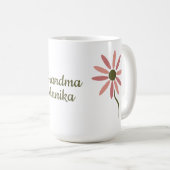Mug Flore funky - fleur abstraite stylisée Mis à jour (Devant droit)