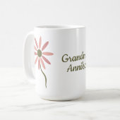 Mug Flore funky - fleur abstraite stylisée Mis à jour (Devant gauche)