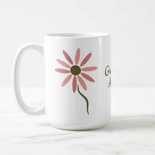 Mug Flore funky - fleur abstraite stylisée Mis à jour (Gauche)