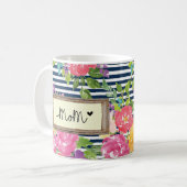 Mug Flore Grandes Conception Avec Message de maman et  (Devant gauche)