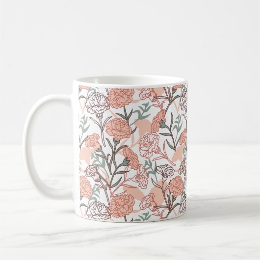 Mug Flore inspirée par la nature : Motif de fleurs de  (Gauche)