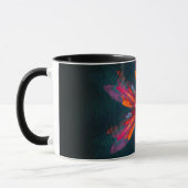 Mug Flore Mandala Flowers Orange Red Blue Abstract (Gauche)