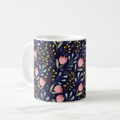 Mug Flore mignonne : Fleurs colorées Motif. (Devant gauche)