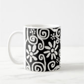 Mug Flore noir blanc & Fleurs Fleurs Fleurs Fleurs Fle (Gauche)