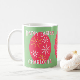 Mug Flore personnalisée d'oeufs de Pâques