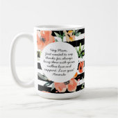 Mug Flore printanière | Bande noire | Photo de la Fête (Gauche)