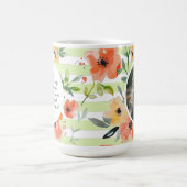 Mug Flore printanière | Bande verte | Photo de la Fête (Centre)