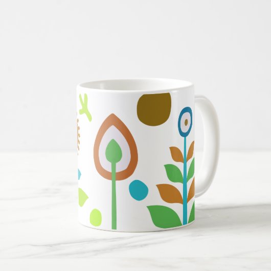Mug Flore rétro (Devant droit)