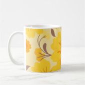 Mug Flore rétro Sunshine Motif-Fleurs Jaunes (Gauche)