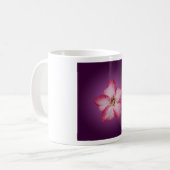 Mug Flore rose Adenium Violet rayé (Devant gauche)