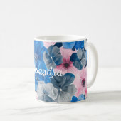 Mug Flore rose chic (Devant droit)