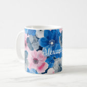Mug Flore rose chic (Devant gauche)