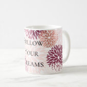 Mug Flore rose Chic élégant (Devant droit)