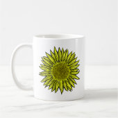 Mug Flore Rustique Tournesol Jaune Main tirée (Gauche)