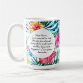 Mug Flore tropicale | Aqua Stripe | Photo de la Fête d (Gauche)