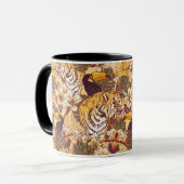 Mug Flore tropicale avec tigre (Devant gauche)