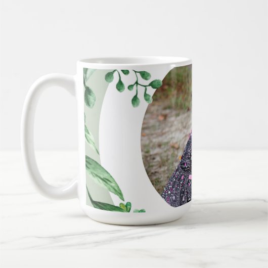 Mug Flore verte personnalisée 1 image (Gauche)