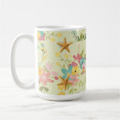 Mug Flore verte rose jaune rose de poisson-étoiles per (Gauche)
