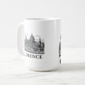 Mug Florence Cityscape - Duomo Cathedral Line Art (Devant gauche)
