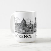 Mug Florence Cityscape - Duomo Cathedral Line Art (Devant gauche)