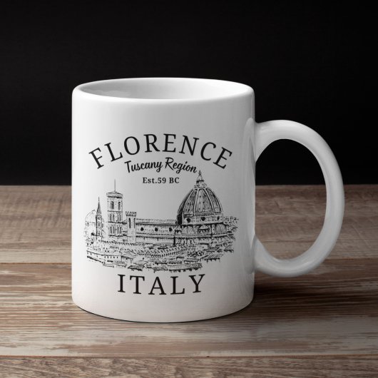 Mug Florence Italy Tuscany Region Vintage Landscape